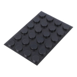 Picioruş autoadeziv; H: 5mm; neagră; poliuretan; Dim: Ø20mm; Bumpon