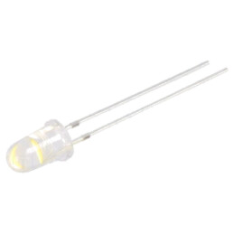 LED; 5mm; alb cald; 15°; Parte frontală: convex; 2,9÷3,4VDC; 357mW