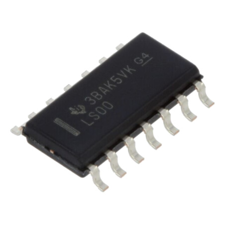 IC: digital; NAND; Ch: 4; IN: 2; SMD; SO14; 74LS
