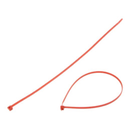 Colier de strângere; L: 390mm; W: 4,7mm; roşie; poliamidă; 335N