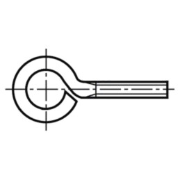 Cârlig; inelar; M6x10; 1; oţel; zinc; 10mm