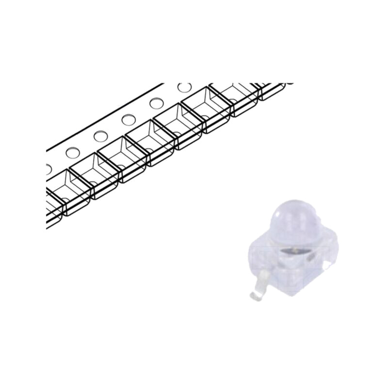 Emiţător IR; 890nm; transparent; 35mW; 17°; 1,3÷1,5VDC; SMD; 100mA Emiţător IR; 890nm; transparent; 35mW; 17°; 1,3÷1,5VDC; SMD; 100mA