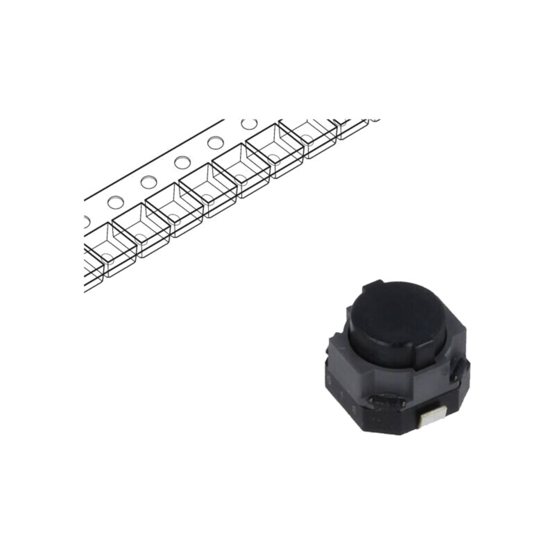 Microîntrerupător TACT; SPST; Poz: 2; 0,05A/12VDC; SMT; fără; 2N Microîntrerupător TACT; SPST; Poz: 2; 0,05A/12VDC; SMT; fără; 2N