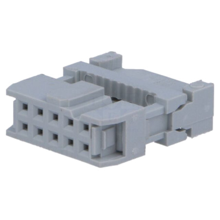 Conector: IDC; mufă; mamă; PIN: 10; cu presare a cablului; IDC; gri