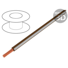 Cablu; X05V-K; litat; Cu; 0,5mm2; PVC; maro-alb; 300V,500V; 250m