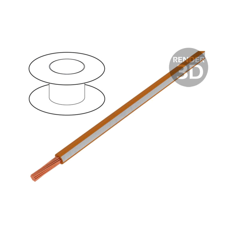 Cablu; X05V-K; litat; Cu; 0,5mm2; PVC; portocaliu-alb; 300V,500V Cablu; X05V-K; litat; Cu; 0,5mm2; PVC; portocaliu-alb; 300V,500V
