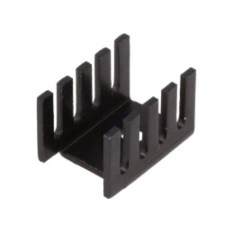 Radiator: presat; U; TO202,TO220; neagră; L: 19,05mm; W: 13,21mm