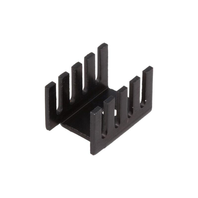 Radiator: presat; U; TO202,TO220; neagră; L: 19,05mm; W: 13,21mm
