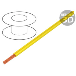 Cablu; H05V-K,LgY; litat; Cu; 0,35mm2; PVC; galben; 300V,500V; 200m