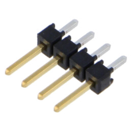 Conector: şiruri pini; şir pini; tată; PIN: 4; drept; 2,54mm; THT