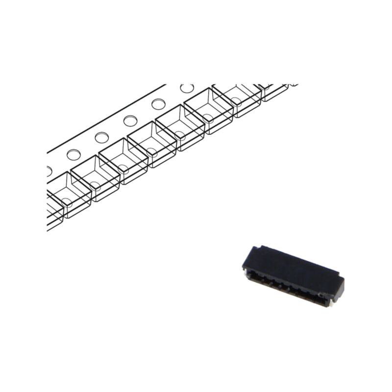 Conector: cablu-placă; DF52; SMT; PIN: 8; soclu; pentru PCB; tată