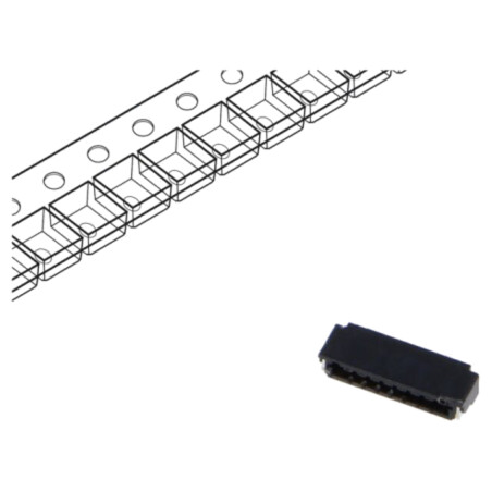 Conector: cablu-placă; DF52; SMT; PIN: 8; soclu; pentru PCB; tată