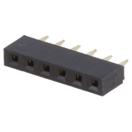 Conector: şiruri pini; soclu; mamă; PIN: 6; drept; 2,54mm; THT; 1x6