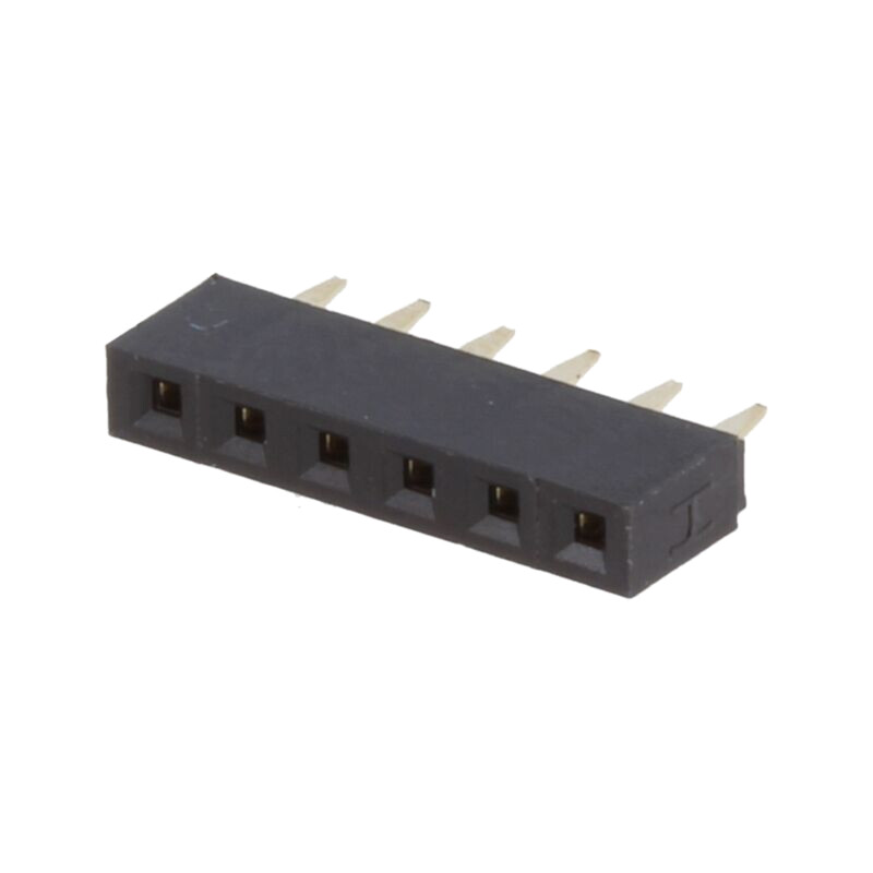Conector: şiruri pini; soclu; mamă; PIN: 6; drept; 2,54mm; THT; 1x6