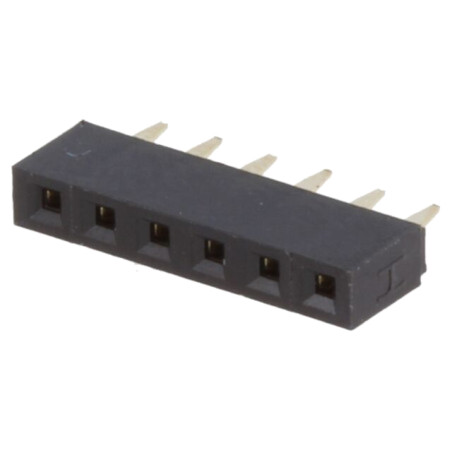 Conector: şiruri pini; soclu; mamă; PIN: 6; drept; 2,54mm; THT; 1x6