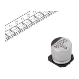 Condensator: electrolitic; low ESR; SMD; 1000uF; 10VDC; Ø10x10mm