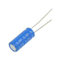 Supercondensator; THT; 3,3F; 3VDC; Ø8x20mm