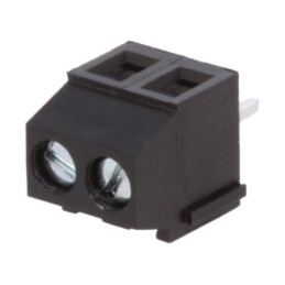 Regletă de conexiuni pt.PCB; în unghi 90°; 3,5mm; piste: 2; 10A