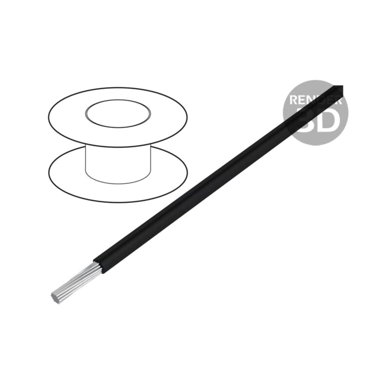 Cablu; LiYv; litat; Cu; 0,5mm2; PVC; negru; 900V; 100m; Clasa: 5 Cablu; LiYv; litat; Cu; 0,5mm2; PVC; negru; 900V; 100m; Clasa: 5