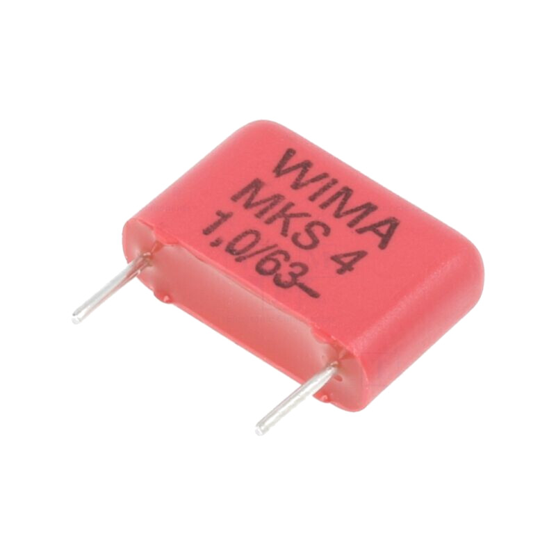 Condensator: cu poliester; 1uF; 40VAC; 63VDC; 10mm; ±10%; 4x9x13mm Condensator: cu poliester; 1uF; 40VAC; 63VDC; 10mm; ±10%; 4x9x13mm