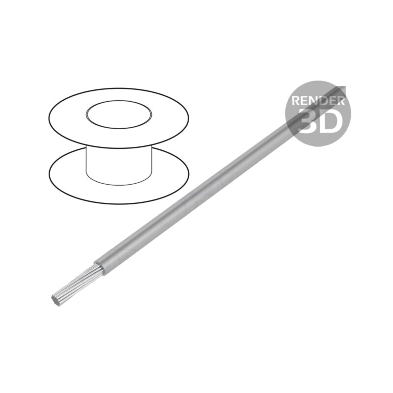 Cablu; ÖLFLEX® HEAT 180 SiF A; 1x0,25mm2; litat; Cu; silicon; gri Cablu; ÖLFLEX® HEAT 180 SiF A; 1x0,25mm2; litat; Cu; silicon; gri