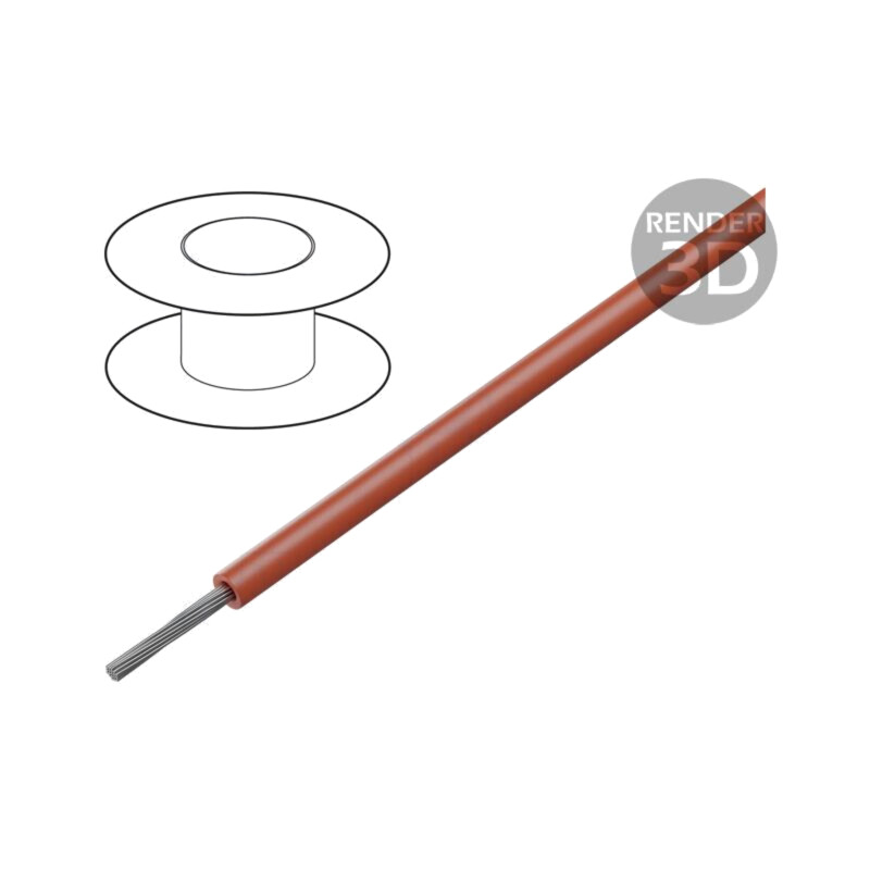 Cablu; litat; Cu; 24AWG; PVC; roşu; 300V; 30m; CPR: fără clasificare Cablu; litat; Cu; 24AWG; PVC; roşu; 300V; 30m; CPR: fără clasificare