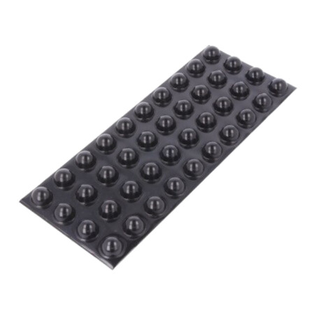 Picioruş autoadeziv; H: 9,7mm; neagră; poliuretan; Dim: Ø19,1mm