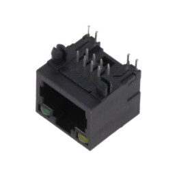 Conector: RJ45; soclu; PIN: 8; cu diodă LED; Dispunere: 8p8c; THT