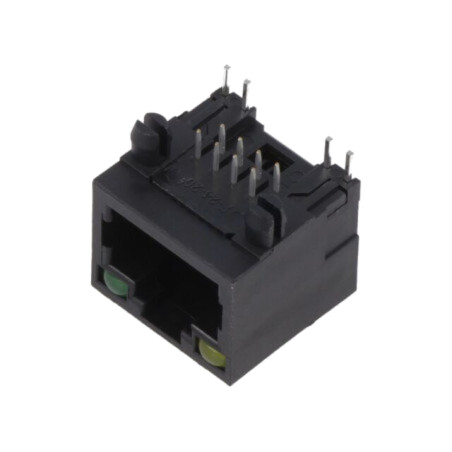 Conector: RJ45; soclu; PIN: 8; cu diodă LED; Dispunere: 8p8c; THT