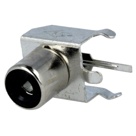 Conector: RCA; soclu; mamă; MINI; în unghi 90°; THT; Etichetă: negru