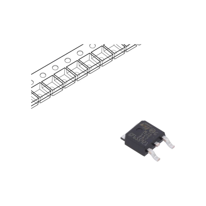 Tranzistor: PNP; bipolar; Darlington; 100V; 2A; 20W; DPAK Tranzistor: PNP; bipolar; Darlington; 100V; 2A; 20W; DPAK