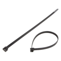 Colier de strângere; L: 290mm; W: 7,6mm; neagră; polipropilenă