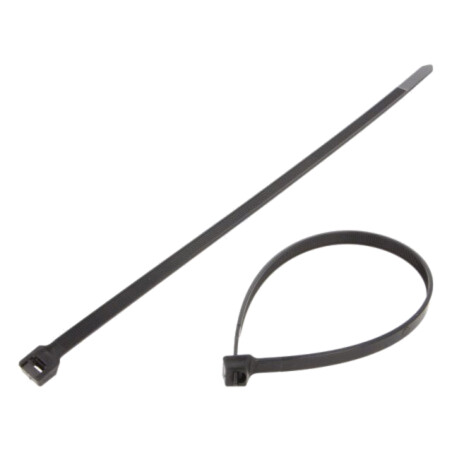 Colier de strângere; L: 290mm; W: 7,6mm; neagră; polipropilenă