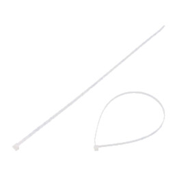 Colier de strângere; L: 390mm; W: 4,6mm; naturală; poliamidă; 225N