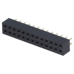 Conector: şiruri pini; soclu; mamă; PIN: 26; drept; 2mm; THT; 2x13