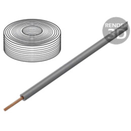 Cablu; H05Z-K; litat; Cu; 0,75mm2; LSZH; gri; 300V,500V; 100m