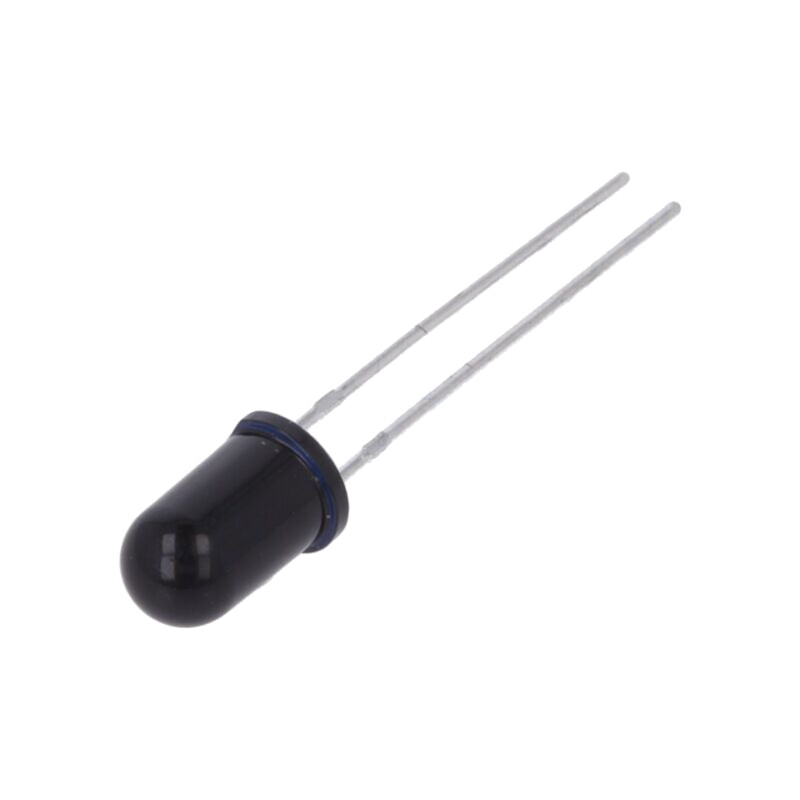 Fotodiodă; 5mm; THT; 880nm; 700÷1100nm; 20°; 1,3V; convex; neagră Fotodiodă; 5mm; THT; 880nm; 700÷1100nm; 20°; 1,3V; convex; neagră