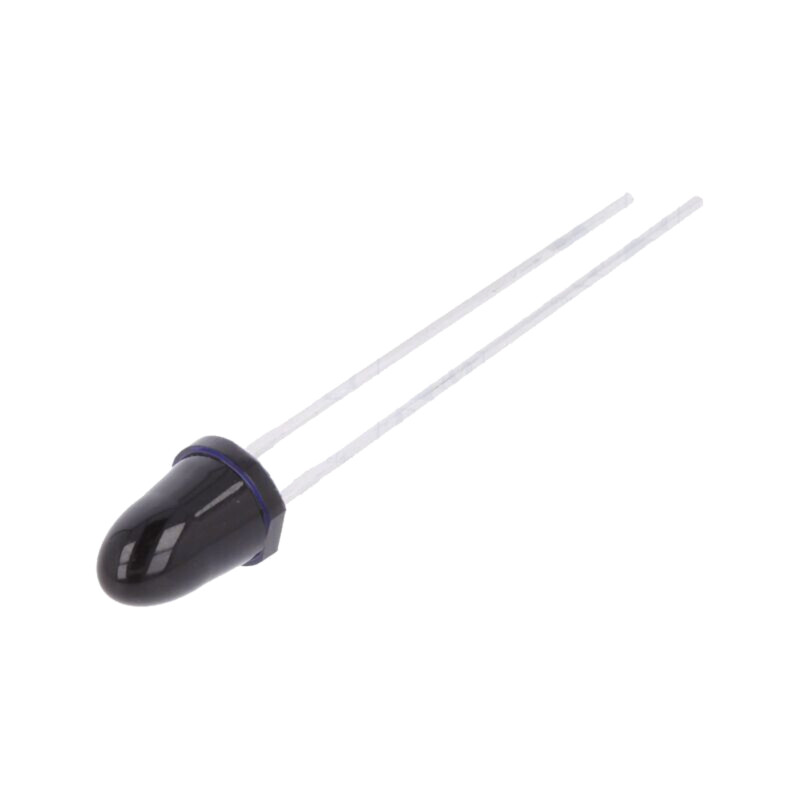 Emiţător IR; 5mm; 860nm; neagră; 550mW; 5°; 1,5÷2,4VDC; THT; 100mA Emiţător IR; 5mm; 860nm; neagră; 550mW; 5°; 1,5÷2,4VDC; THT; 100mA