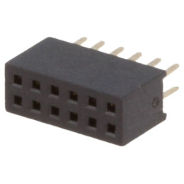 Conector: şiruri pini; soclu; mamă; PIN: 12; drept; 1,27mm; THT; 2x6