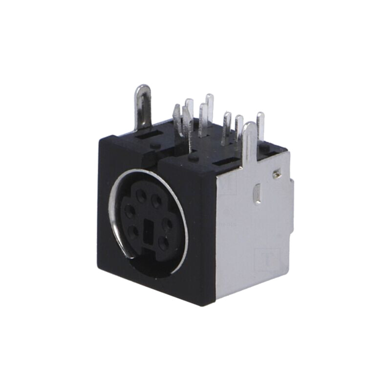 Conector: DIN mini; soclu; mamă; PIN: 6; THT; în unghi 90°