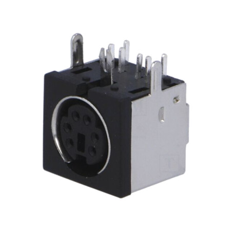 Conector: DIN mini; soclu; mamă; PIN: 6; THT; în unghi 90°