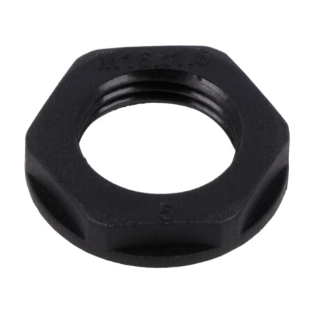 Piuliţă; NPT1"; poliamidă; 31mm; neagră; Filet: în ţoli,NPT