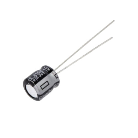 Condensator: electrolitic; THT; 15uF; 35VDC; Ø6,3x7mm; ±20%; 1000h