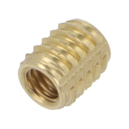 Adaos filetat; alamă; M5; BN 37915; Lung: 8,4mm; pt.plastic