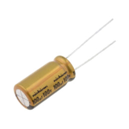 Condensator: electrolitic; THT; 100uF; 100VDC; Ø10x20mm; ±20%; 0,08