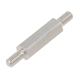 Piuliţă-distanţieră filetată; 15mm; Filet ext: M3; hexagonală