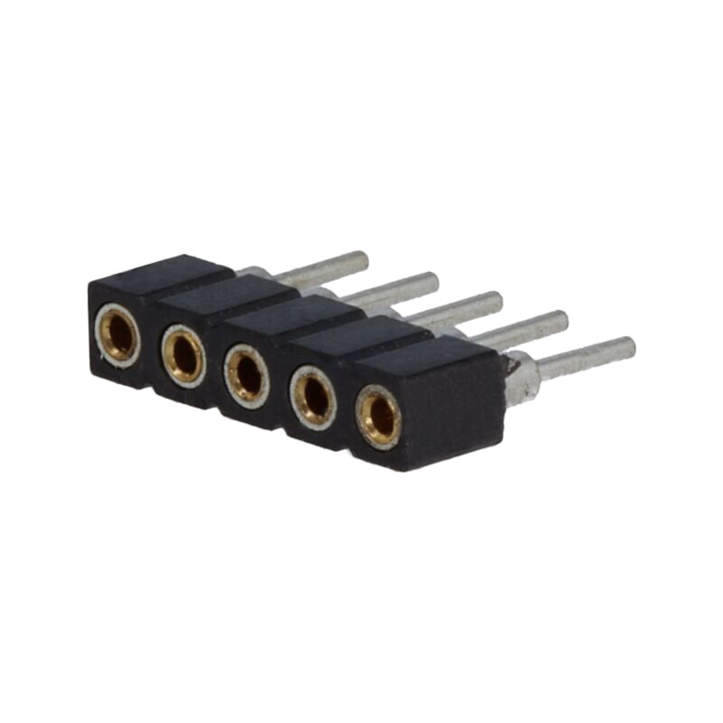 Conector: şiruri pini; soclu; mamă; PIN: 5; drept; 2mm; THT; 1x5 Conector: şiruri pini; soclu; mamă; PIN: 5; drept; 2mm; THT; 1x5