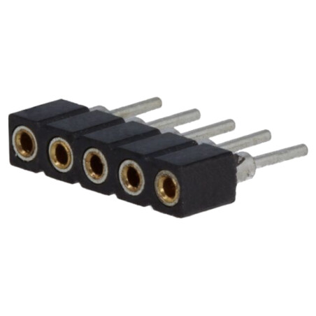 Conector: şiruri pini; soclu; mamă; PIN: 5; drept; 2mm; THT; 1x5