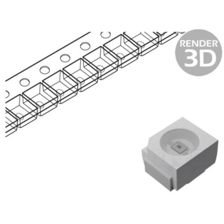 LED; SMD; 3528,PLCC2; alb cald; 750÷1120mcd; 3000K; 120°; 12÷20mA
