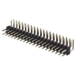 Conector: şiruri pini; şir pini; tată; PIN: 40; în unghi 90°; 2mm